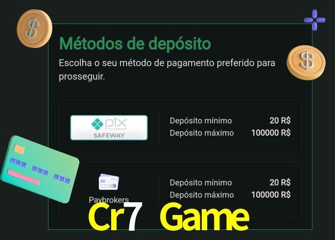 O cassino Cr7 Game oferece uma grande variedade de métodos de pagamento